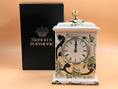 Buy Masons Ironstone Green Chartreuse Pattern Carriage Clock In Original Box. • 49.95£
