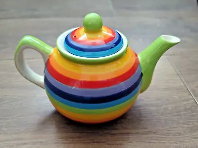 Buy Windhorse 1pt Globe Teapot Rainbow Stripe VGC • 11.99£