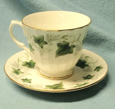 Buy DUCHESS Ivy 509 White Green Floral Teacup Cup Saucer England Fine Bone China VGC • 17.25£