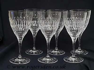Buy Royal Doulton Crystal  Set Of Six Wine Goblets In The Lunar Pattern • 49.99£