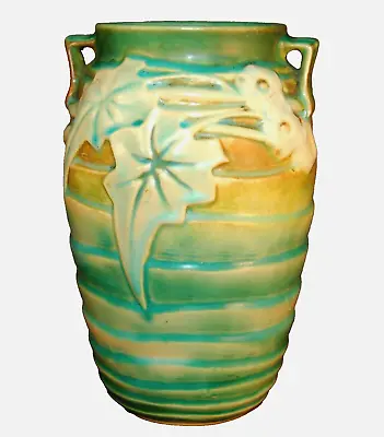 Buy Middle Period Roseville American Art Pottery Luffa Vase Original Sticker!  • 388.91£