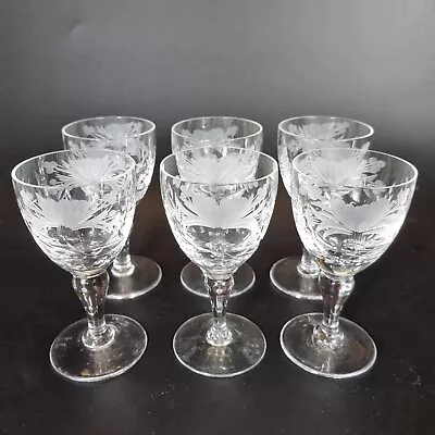 Buy Set Of 6 Royal Brierley Honeysuckle Small Wine Glasses? 13.3cm High • 95£