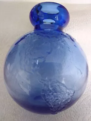 Buy Riihimaken Lasi Blue Globe Vase, Finland • 6£