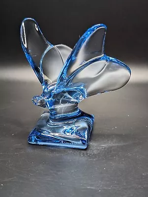 Buy Baccarat Light Blue Lucky Butterfly Figurine W/ Stand On Base Signed • 141.48£