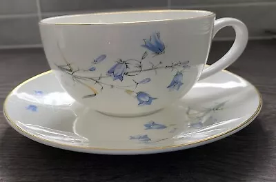 Buy Crown Trent China Cappuccino Cup And Saucer Set Bluebell Print Gold Rim. • 12£