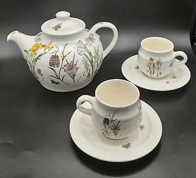 Buy Vtg Runtons Pottery Teapot 2 Cup/Saucer Pickering N Yorks Signed Helen Phillips • 36.04£