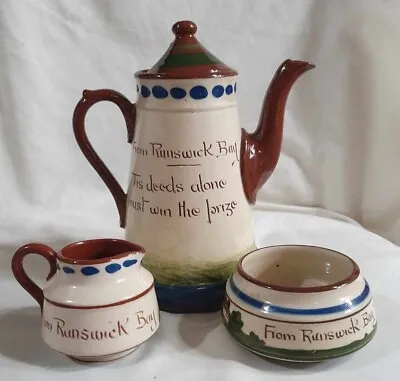 Buy Torquay Motto Ware By Longpark Pottery, Coffee Set, Pre 1957 • 29.99£