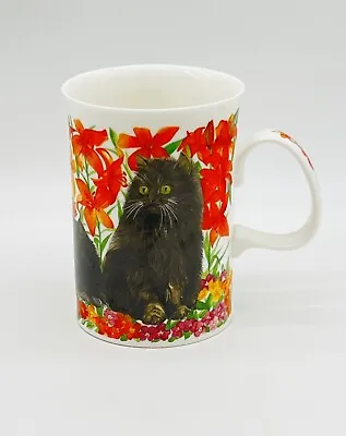 Buy Dunoon Black Cats Kitten Coffee Mug Floral Lily Lillies Bone China Mug • 18.97£
