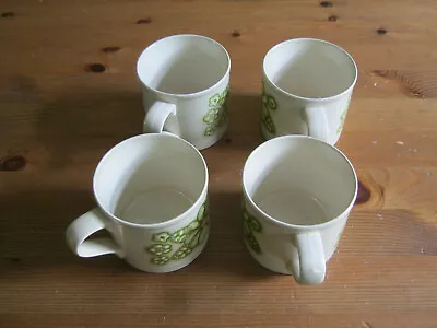 Buy Staffordshire Kiln Craft Festival Stoneware Green 4 Cups Mugs • 14.99£