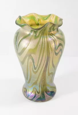 Buy Antique Austrian Boheiman Art Nouveau Glass Vase Fritz Heckert Loetz Kralik • 648.75£