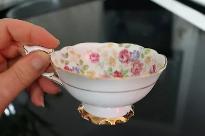 Buy Vintage Royal Stafford June Roses Bone China Scalloped Tea Cup Only • 7.50£