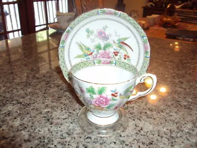 Buy Vintage Tuscan China Teacup Saucer Flowers Urn Birds Of Paradise C6915 ID:55981 • 20.14£