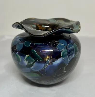 Buy Vintage Signed Shaks? Art Glass Vase - V Good Condition - No Chips, Cracks Etc • 30£