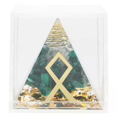 Buy Pyramid Geometry Ornament Paperweight Table Decor Home Decoration Green • 12.99£
