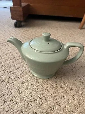 Buy VINTAGE BERYL GREEN RIBBED POTTERY TEAPOT WOOD'S WARE  -1.5 Pt Small Size • 10.50£