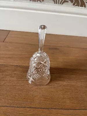 Buy Vintage Crystal Clear Cut Glass Bell Hand Crafted  • 3.99£