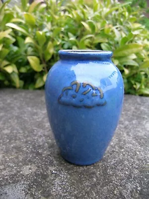 Buy Studio Pottery Blue Highbank Pottery Lochgilphead Porcelain Round Celtic Vase • 9.99£