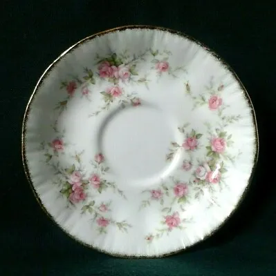 Buy Paragon Victoriana Rose Saucer Bone China Tea Saucer Pink Roses And Green Leaves • 14.95£