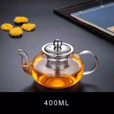 Buy Hmlove Glass Teapot With Stainless Steel Tea Strainer Infuser Flower Kettle Kung • 16.18£