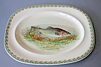 Buy Vintage Woods Ivory Ware Fish Pattern Large Serving Plate Circa 1930's • 14.99£