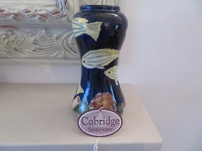 Buy *rare* Cobridge Stoneware (moorcroft) Sea Fish Vase  8 Inch *1st Quality* • 125£
