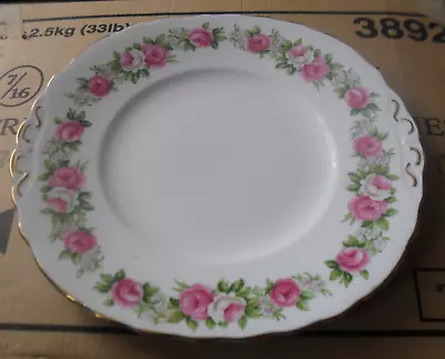 Buy Vintage Colclough Pottery Dinner Plate 24cm Pink/white Roses Gold Edging Vgc • 5£