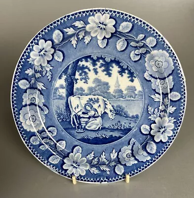 Buy Thomas Rathbone C1815 Milkmaid Pattern Plate Antique Scottish Pottery Portobello • 10£