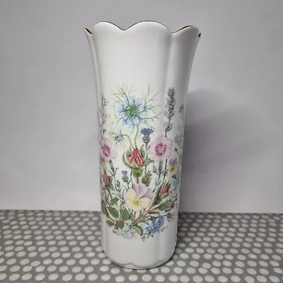Buy Aynsley Fine Bone China  Wild Tudor  Vase. 21cm Tall • 8.31£