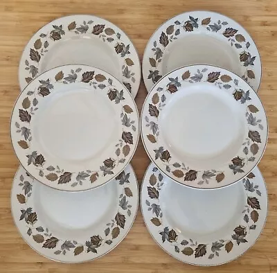 Buy Vintage China Plates Set Of 6 Meakin Springwood 7  English Floral Glo-White • 19£