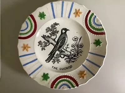 Buy Charming Pearlware Nursery Plate Of A ‘THE CUCKOO’ Circa 1830, With Pretty Rim • 75£