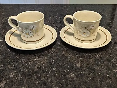 Buy Royal Doulton Lambethware Florinda 2 Coffee Cups 2 Matching Saucers Vintage 1980 • 0.99£