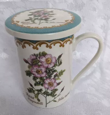 Buy Kent Pottery Rosa Pimpindelli Porcelain Tea Coffee Mug With Covered Lid Coaster • 7.58£
