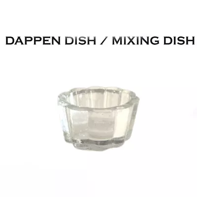 Buy Clear Glass Dappen Dish Pot For Acrylic Nail Art Mixing Eyebrow Tint Dish *UK* • 2.99£
