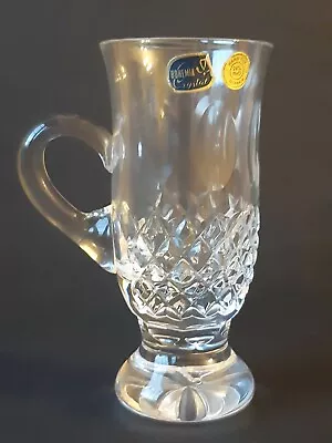 Buy BOHEMIA Clear CRYSTAL LEAD Glass 24% PbO Strawberry Cut Hand Made In Slovakia • 5.95£