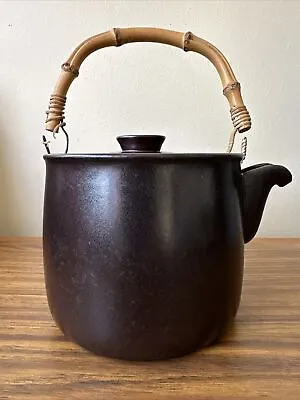 Buy Vintage Gustavsberg Sweden Brown Glazed Sig Lindberg Tea Pot #187 • 101.11£