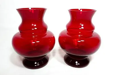 Buy Scandinavian Finnish Glass Vases Ryd Glasbruk 1970s Retro • 39.99£
