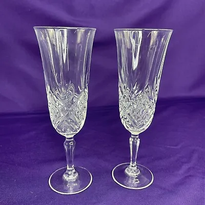 Buy Crystal D’arques Masquerade 5.75oz Champagne Flutes Crystal Glasses - Set 2 • 19.14£