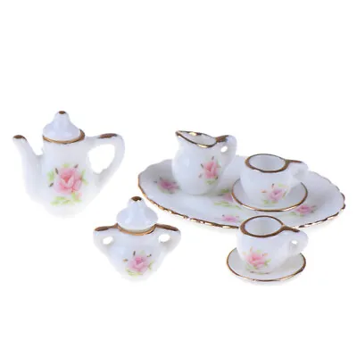 Buy 8Pcs 1/12 Dollhouse Miniature Dining Ware Porcelain Tea Set Dish Cups AGAH Kh • 6.38£