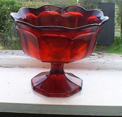 Buy Antique Cranberry Glass Decorative Bowl • 35£