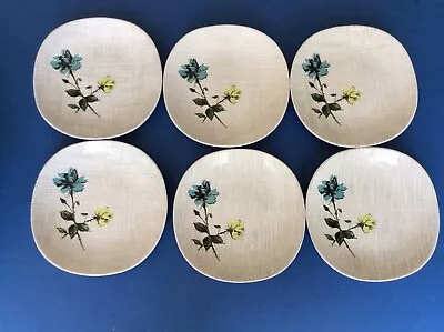 Buy 6 J & G Meakin Pottery Ceramic Side Plates - Sol Range - Fascination Design • 19.99£