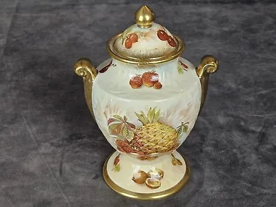 Buy HAMMERSLEY CHINA (Hand Painted) 13.5cm LIDDED URN IN THE AUTUMN GOLD DESIGN... • 10£