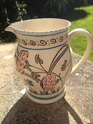 Buy Honiton Devon Vintage Pottery Jug JB 27 Art Deco Hand Painted Floral Pattern • 15£