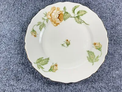 Buy Thomas China Pattern 07372-49 Yellow Rose Salad Scalloped Gold Rim Plate 7 1/2   • 16.41£