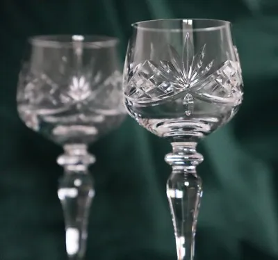 Buy Pair Of EDINBURGH Crystal - STIRLING Cut - Hock Wine Glasses - 6 1/2  (2nd) • 0.99£