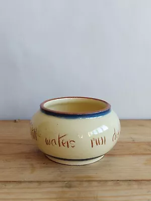 Buy Vintage Devon Motto Ware Pottery Pot Sugar Bowl Cottage  Still Water Runs Deep   • 5£