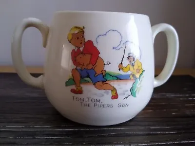 Buy Vintage Mid Century Nursery Ware Two Handled Cup With Tom Tom The Pipers Son... • 5£