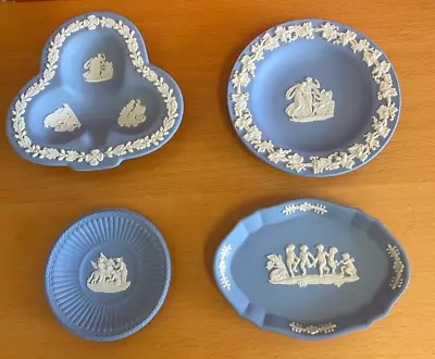 Buy FOUR Wedgwood Blue Jasperware Dishes - Job Lot • 6£