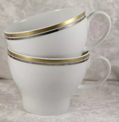 Buy Thomas Germany White Tea Cups X 2 2.5 Inches Tall Afternoon Tea Candle Making  • 2.50£
