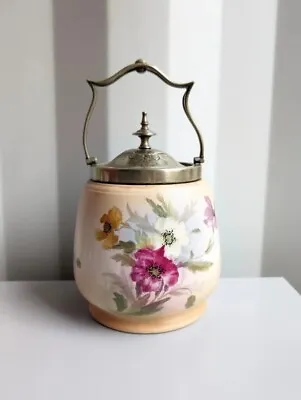 Buy German Jugendstil Royal Bonn Franz Anton Mehlem Pottery Floral Biscuit Jar Deco • 100£