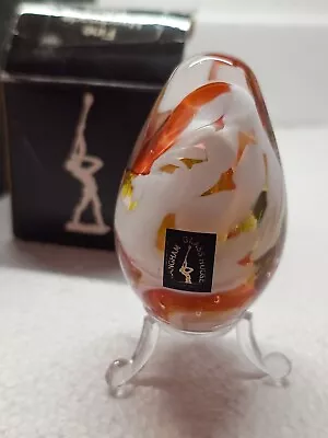 Buy Langham Swirl Glass Egg On Stand • 7.99£